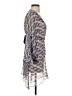 Pinko 100% Viscose Rayon Graphic Blue Kimono Size S - photo 4