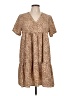 Shein 100% Polyester Animal Print Tan Casual Dress Size L - photo 1