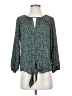 West Kei 100% Polyester Green Long Sleeve Blouse Size XS - photo 1