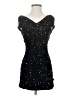 Zara 100% Polyester Stars Black Cocktail Dress Size XS - photo 1