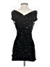 Zara 100% Polyester Stars Black Cocktail Dress Size XS - photo 2
