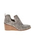 TOMS Animal Print Gray Black Ankle Boots Size 8 1/2 - photo 1