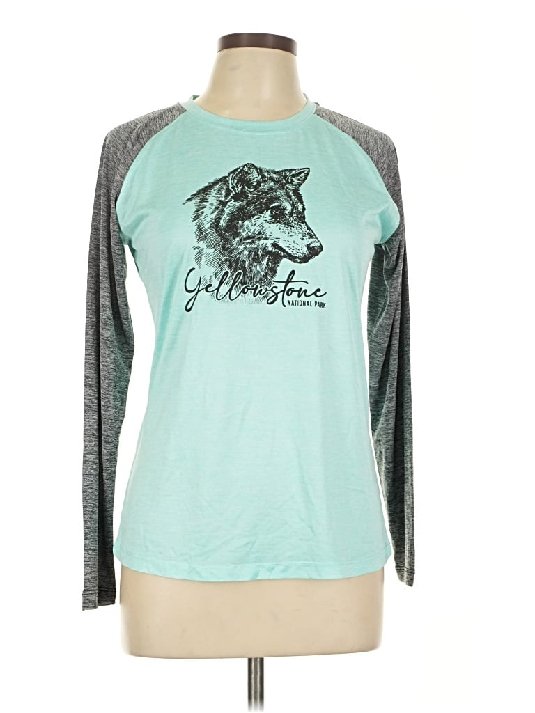 Pre-owned Ivory Ella 3/4 Sleeve T-shirt In Teal