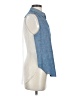 Elizabeth and James Blue Sleeveless Button-Down Shirt Size S - photo 4