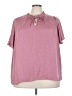 Torrid 100% Polyester Pink Short Sleeve Blouse Size 3X Plus (3) - photo 1