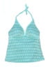 New Directions Chevron-herringbone Blue Swimsuit Top Size L - photo 1