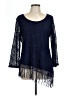 Melissa Paige 100% Polyester Blue 3/4 Sleeve Top Size L - photo 1