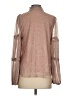Blu Pepper 100% Polyester Brown Long Sleeve Blouse Size S - photo 2