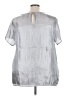 Torrid 100% Polyester Metallic Silver Short Sleeve Blouse Size 3X Plus (3) - photo 2