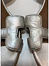 Hermès Silver  Leather Night Slingback Sandals Size EU 41 - photo 5