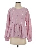 Blu Pepper 100% Polyester Pink Long Sleeve Blouse Size S - photo 1