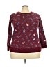 Woman Within Paisley Burgundy Pullover Sweater Size 18 (L) - photo 1