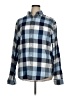 Express 100% Cotton Checkered-gingham Blue Long Sleeve Button-Down Shirt Size XL - photo 1