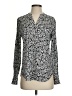 Ivanka Trump Print Silver Long Sleeve Blouse Size S - photo 1
