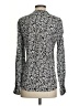 Ivanka Trump Print Silver Long Sleeve Blouse Size S - photo 2