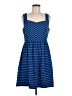 Elle Stripes Blue Casual Dress Size M - photo 1