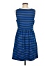 Elle Stripes Blue Casual Dress Size M - photo 2