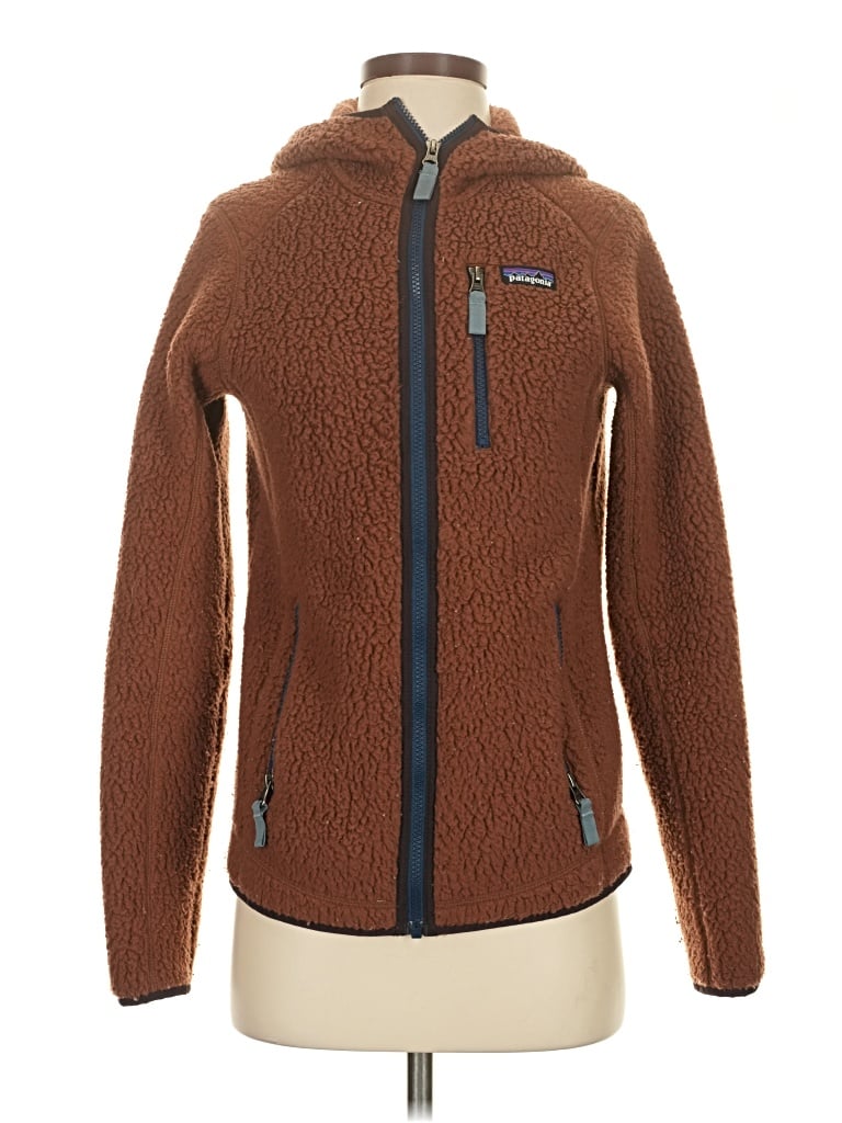 Pre-owned Patagonia Fleece Jacket In Brown
