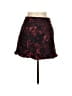 Express Floral Red Burgundy Casual Skirt Size 8 - photo 2