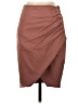 Express Solid Brown Formal Skirt Size 2 - photo 1