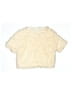 Zara 100% Polyester Ivory Short Sleeve Blouse Size 9 - 10 - photo 1