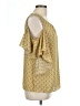 Max Studio 100% Polyester Yellow 3/4 Sleeve Blouse Size L - photo 4