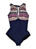 Profile by Gottex Print Blue One Piece Swimsuit Size 12 - photo 1