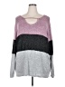 By Design Color Block Pink Pullover Sweater Size 3X - photo 1