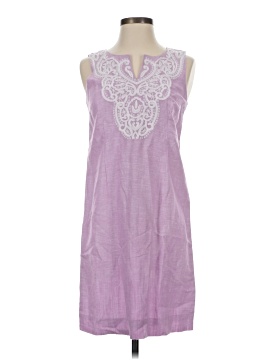 chinese dress ladies T by Talbots Pink Striped Cotton Lace-Up T-Shirt Dress