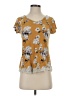 Jolt Yellow Short Sleeve Blouse Size S - photo 1