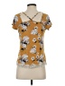 Jolt Yellow Short Sleeve Blouse Size S - photo 2