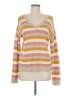 Marled by Reunited Stripes Yellow Pullover Sweater Size M - photo 1
