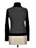 Gianni Houndstooth Black Turtleneck Sweater Size L - photo 1