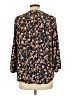 TWO by Vince Camuto Floral Black 3/4 Sleeve Blouse Size L - photo 2