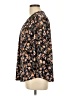 TWO by Vince Camuto Floral Black 3/4 Sleeve Blouse Size L - photo 5