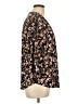 TWO by Vince Camuto Floral Black 3/4 Sleeve Blouse Size L - photo 4