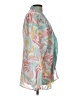 Colleen Lopez 100% Polyester Tropical Teal Long Sleeve Blouse Size L - photo 4