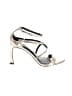 Antonio Melani 100% Leather Metallic Silver Gold Sandals Size 7 1/2 - photo 1