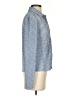 Glamorous 100% Polyester Houndstooth Blue Long Sleeve Blouse Size 2 - photo 4