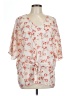 Ann Taylor Factory 100% Polyester Orange Kimono Size L - photo 1