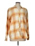Weatherproof Plaid Orange Long Sleeve Blouse Size L - photo 1