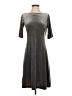 Lands' End Solid Gray Casual Dress Size S - photo 1