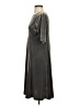 Lands' End Solid Gray Casual Dress Size S - photo 5