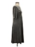 Lands' End Solid Gray Casual Dress Size S - photo 4