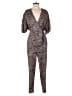 Joie 100% Polyester Animal Print Brown Jumpsuit Size S - photo 1
