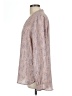 Pleione 100% Polyester Tan Long Sleeve Blouse Size L - photo 5