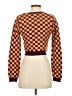 Zara Checkered-gingham Orange Pullover Sweater Size S - photo 2