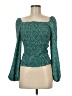 Unbranded 100% Polyester Green Long Sleeve Blouse Size M - photo 1