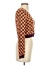 Zara Checkered-gingham Orange Pullover Sweater Size S - photo 4