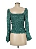 Unbranded 100% Polyester Green Long Sleeve Blouse Size M - photo 2